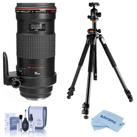 Canon EF 180mm f/3.5L Macro USM Lens With Vanguard Alta Pro 263AB 100 Tripod Kit