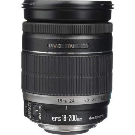 Canon EF-S 18-200mm f/3.5-5.6 IS Auto Focus Lens.
