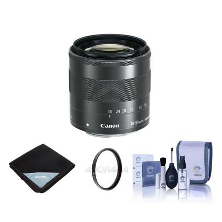 Canon EF-M 18-55mm f/3.5-5.6 IS STM Lens - With Free Accessory Bundle
