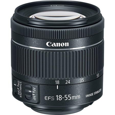 Canon EF-S 18-55mm f/4-5.6 IS STM Lens, 12 Elements/10 Groups, 0.82' (0.25m) Closest Focusing Distance