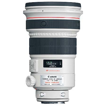 Canon EF 200mm f/2L IS USM AF Telephoto Lens, Refurbshd