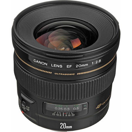 Canon EF 20mm f/2.8 USM AF Wide Angle Lens, Refurbished