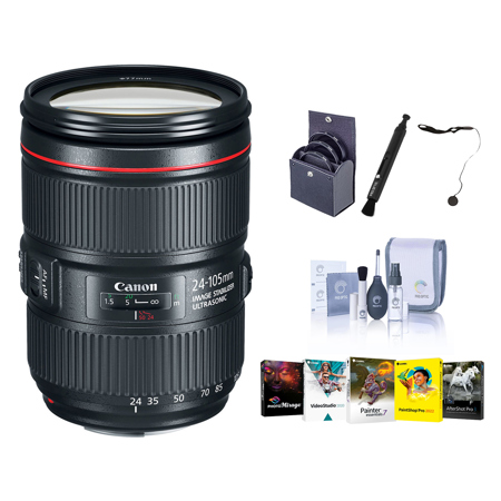 Canon EF 24-105mm f/4L IS II USM Lens with Free Basic Accessory Bundle (PC)