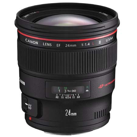 Canon EF 24mm f/1.4L USM AutoFocus Wide Angle Lens - USA #2511A004
