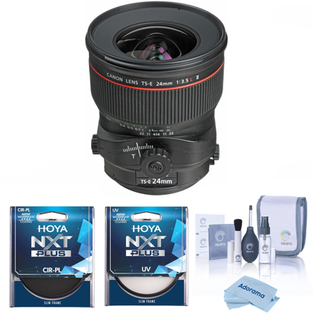 Canon TS-E 24mm f/3.5L II Tilt-Shift Lens, Bundle with Hoya 82mm UV and CPL Filters