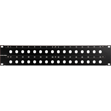 Canare 2RU A/V Bulkhead Standoff Panel, Unloaded Patch
