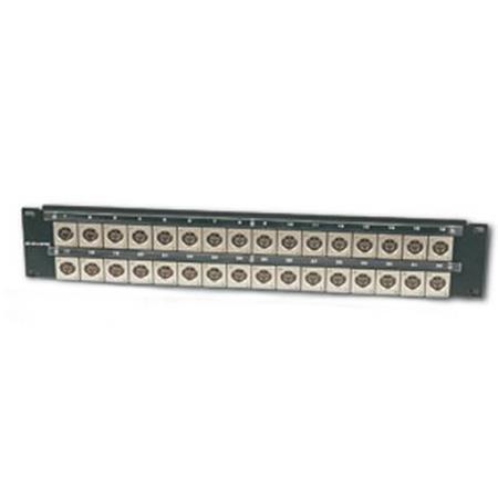 Canare 2RU A/V Bulkhead Panel, 32 Flush Mount XLR3-31/32F77 Type Connectors