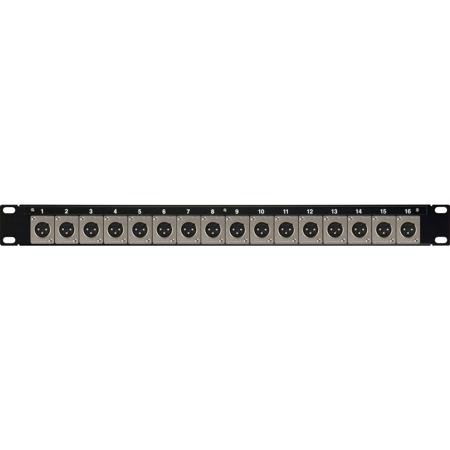 Canare 2RU A/V Bulkhead Panel, 32 Flush Mount XLR3-32F77 Type Connectors