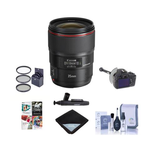 Canon EF 35mm f/1.4L II USM Lens with Free Basic Accessory Bundle (PC)