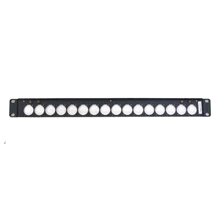 Canare Custom A/V Connector Flat Panel with Cable Tie Bar, 3RU, F77 Type