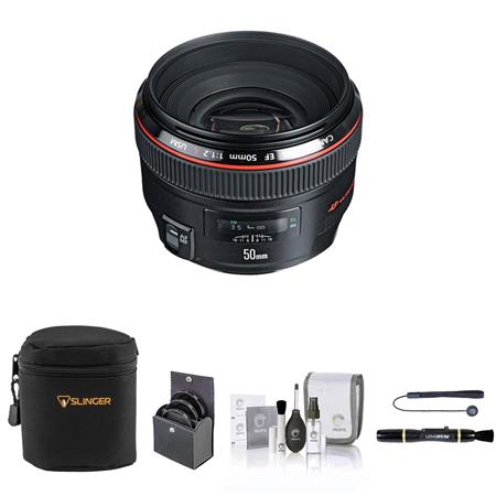 Canon EF 50mm f/1.2L USM Lens with Essentials Kit