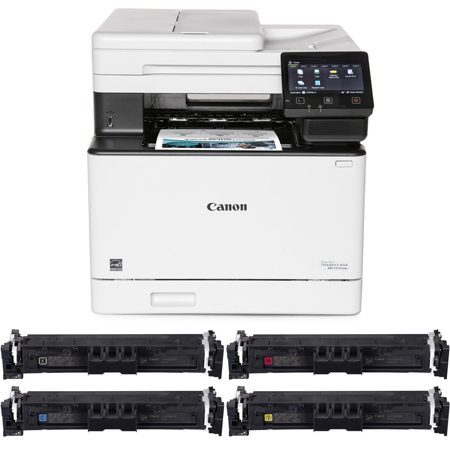 Canon Color imageCLASS MF751Cdw All-In-One Wireless Duplex Laser Printer with Black, Cyan, Magenta, Yellow Cartridges