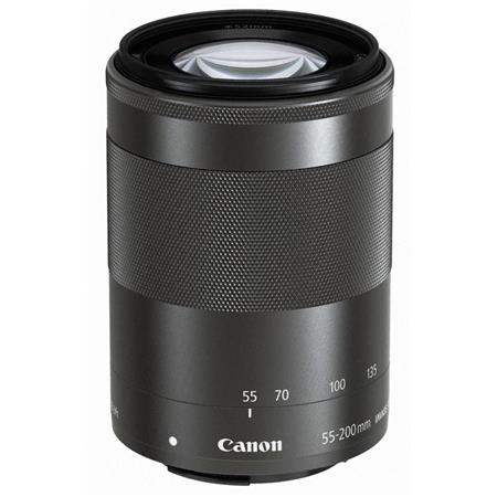 Canon EF-M 55-200mm f/4.5-6.3 IS STM Lens, Black