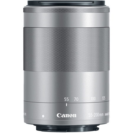 USED Canon EF-M 55-200mm f/4.5-6.3 IS STM Lens - Silver - Adorama