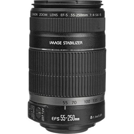 Canon EF-S 55-250mm f/4-5.6 IS Lens, USA - Special Promotional Bundle