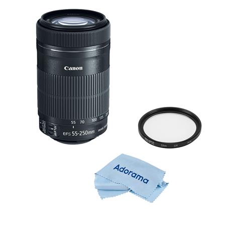 Canon EF-S 55-250mm f/4-5.6 IS STM Lens with Accessories Kit