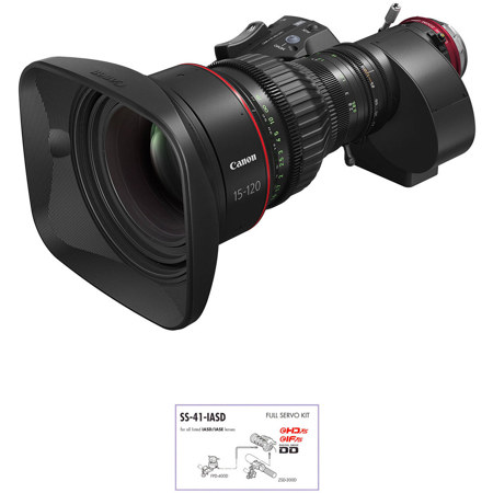 Canon CINE-SERVO 15-120mm T2.95-3.9 Lens with SS-41-IASD Kit for PL Mount