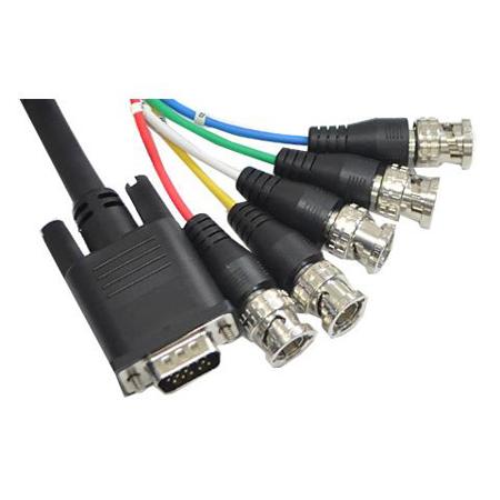 Canare VGA Cable Assembly DsubHD15 (M) to BNC (M), 5m