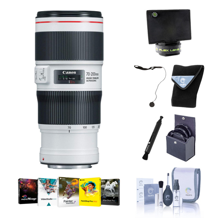 Canon EF 70-200mm f/4L IS II USM Lens with Free Basic Accessory Bundle (PC)
