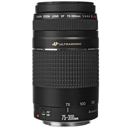 Canon EF 75-300mm F/4-5.6 III USM Lens, USA - Special Promotional Bundle