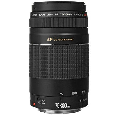 Canon EF 75-300mm F/4-5.6 III USM Lens, White Box - USA