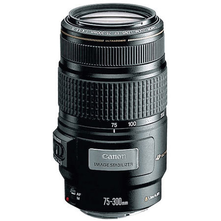 Disc. EF 75-300mm f/4-5.6 IS USM Image Stabilized Autofocus Zoom Lens - USA