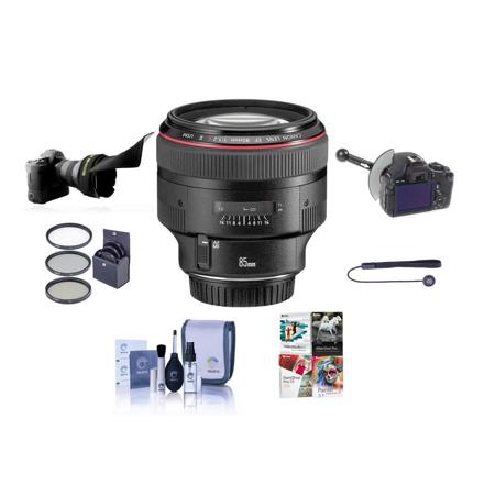 Canon EF 85mm f/1.2L II USM Lens with Free Basic Accessory Bundle