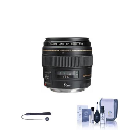 Canon EF 85mm f/1.8 USM Lens with Cleaning Bundle