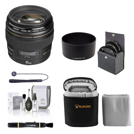 Canon EF 85mm f/1.8 USM Lens with Essentials Kit
