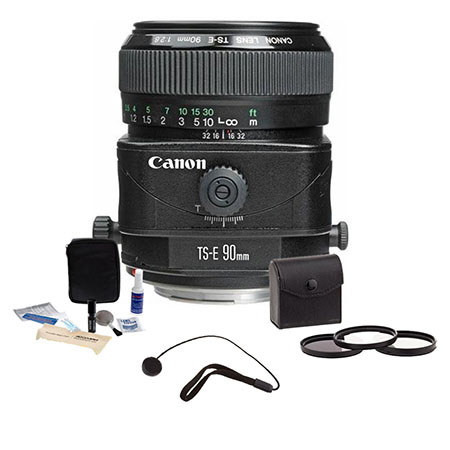 Canon TS-E 90mm f/2.8 Tilt-Shift Lens with Free Basic Accessory Bundle