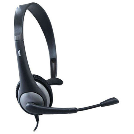 Cyber Acoustics AC-104 Mono Headset with Mic, Y-Adapter