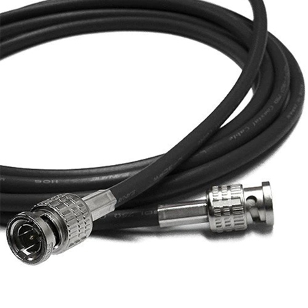 Canare L-3CFW RG59 HD-SDI Coaxial Cable with Male BNC Connectors, Black 50'