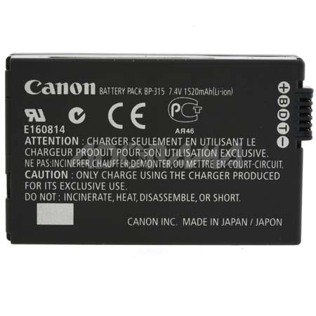 Canon BP-315 Battery for the Optura 600 Camcorder