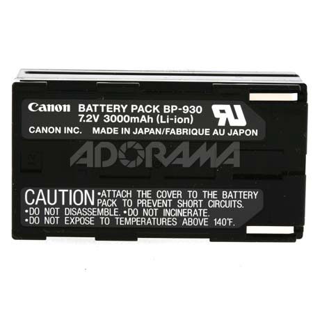 Canon BP-930 Lithium Camcorder Battery, 3000 mAh