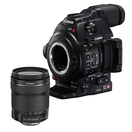 Canon EOS C100 MKII Camcorder w/18-135mm IS Lens & Dual Pixel CMOS AF Upgrade