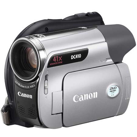 Canon DC410 DVD Camcrder Kit,w/Spare NB-2LH Li-Ion Batt