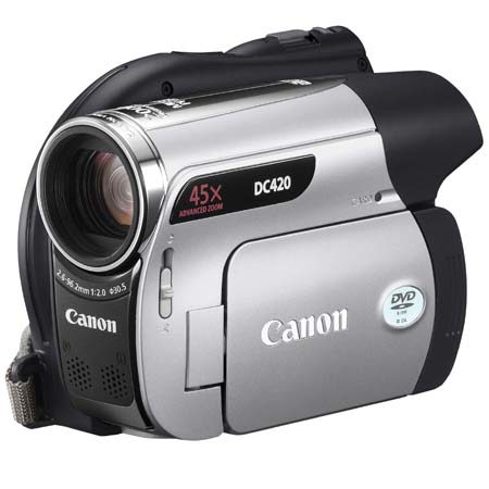 Canon DC420 DVD Camcrdr w/DVD-R/RW/R DL Frmt,37xOptl Zm