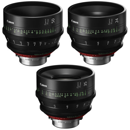 Canon Sumire Prime CN-E 24mm, 35mm T1.5 & 50mm T1.3 FP X 3-Lens Kit for PL Mount