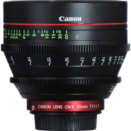 CANON シネレンズ CN-E 35mm T1.5 L F（フィート表記） Canon Cinema Prime CN-E 35mm T1.5 L F Lens for Canon EF 9139B001
