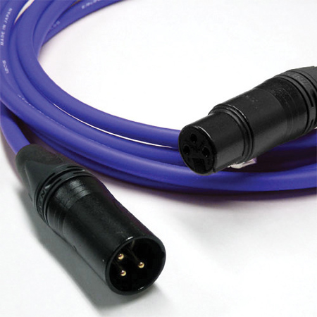 Canare Star Quad Microphone Audio Cord with L-4E6S & XLR3 Connectors, 5', Blue
