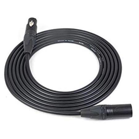 Canare Star Quad Microphone Audio Cord with L-4E6S Cable & XLR3, 10', Black