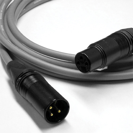 Canare Star Quad Microphone Audio Cord with L-4E6S Cable & XLR3, Gray, 10'