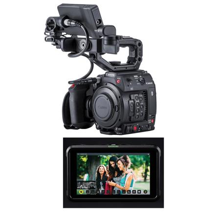 Canon EOS C200B 4K Cinema Camera with Accessory Kit & Atomos Shinobi SDI Monitor