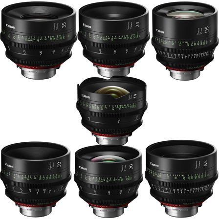 Canon Sumire Prime CN-E14/20/24/35/50/85/135mm FP X Cine 7-Lens Kit for PL Mount