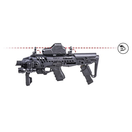 Command Arms Spring-Actuated Low Profile Flip-Up Rear Sight