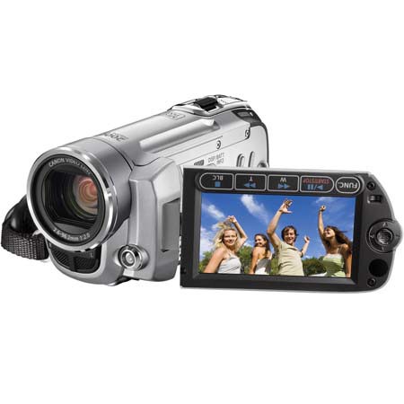 Canon FS100 Flash Memory Camcorder with 37x Optical Zoom, 2000x Digital Zoom, 2.7" LCD Screen - Moonstone Silver