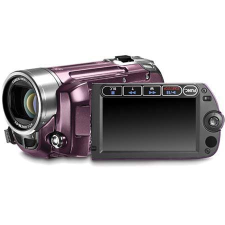Canon FS100 Flash Memory Camcorder with 37x Optical Zoom, 2000x Digital Zoom, 2.7" LCD Screen - Garnet Wine.
