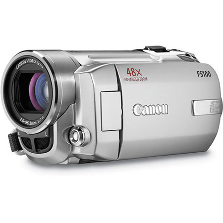 Canon FS100 Flash Mem Camcorder w/37x Opt Zm, Refurb