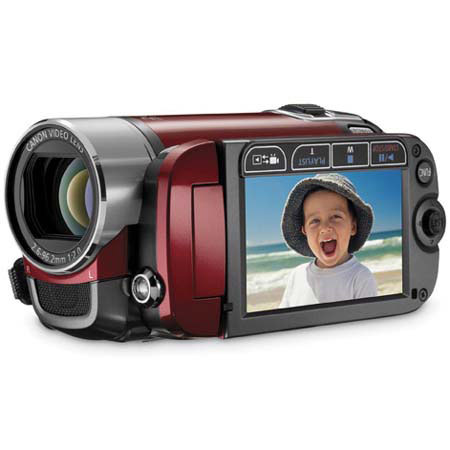Canon FS200 Camcorder Kit, Red w/4GBSDHC Mem Card,Case
