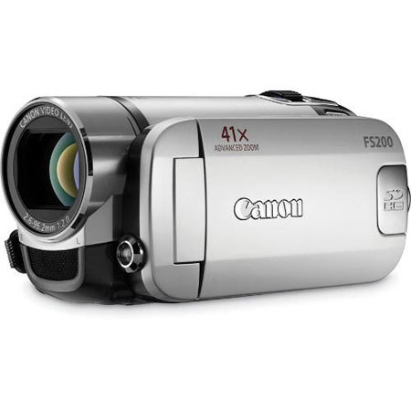 Canon FS200 Flash Mem Camcorder w/ 37x Opt Zoom, Silver